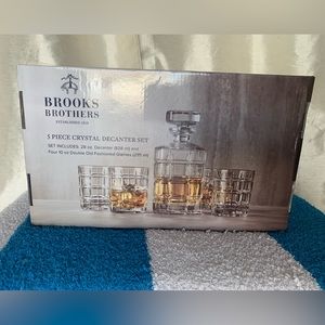 5 Piece Crystal Decanter Set by Brooks Brothers
